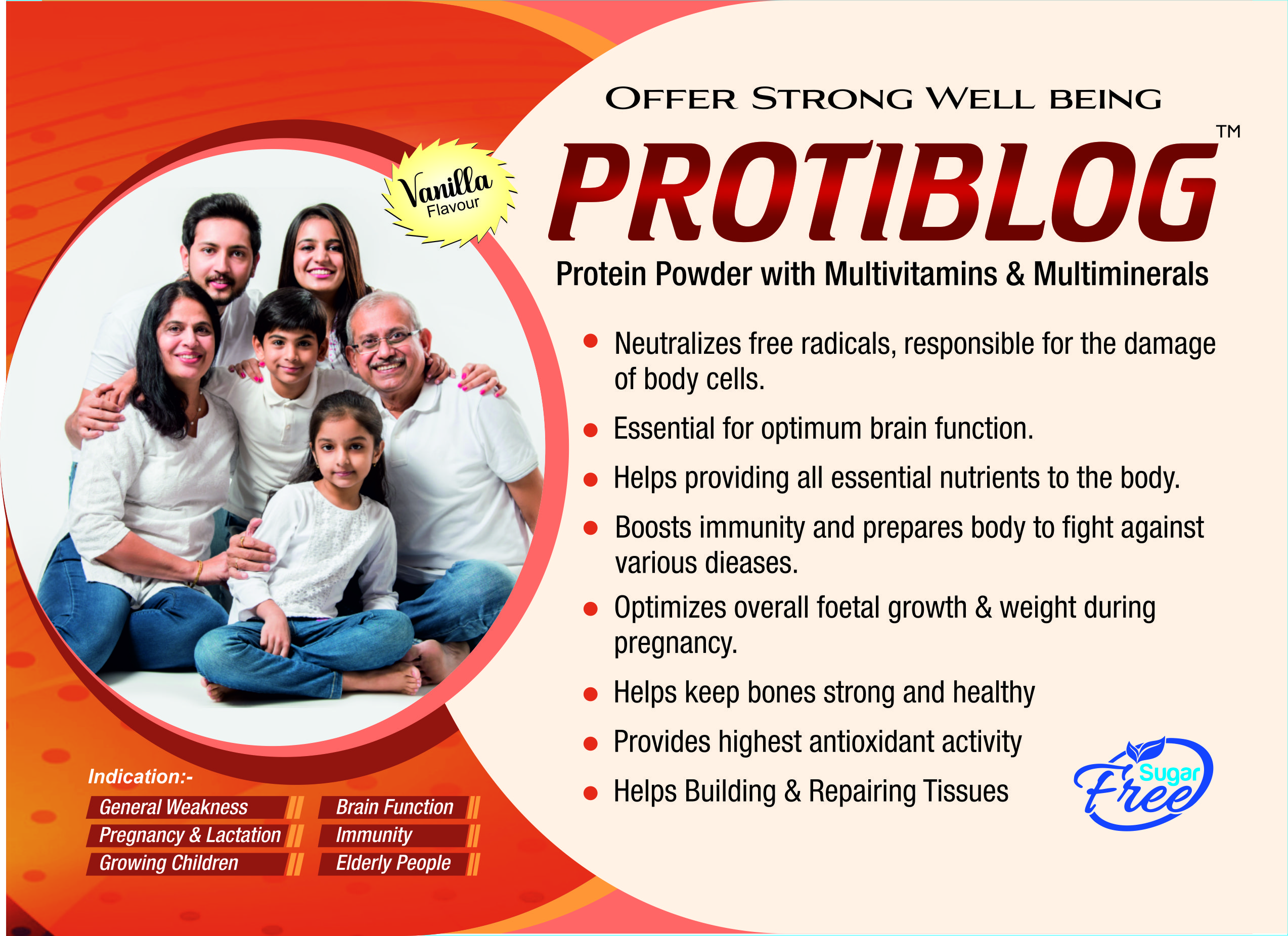 Protiblog contains Protein Powder with Multivitamins & Multiminerals.